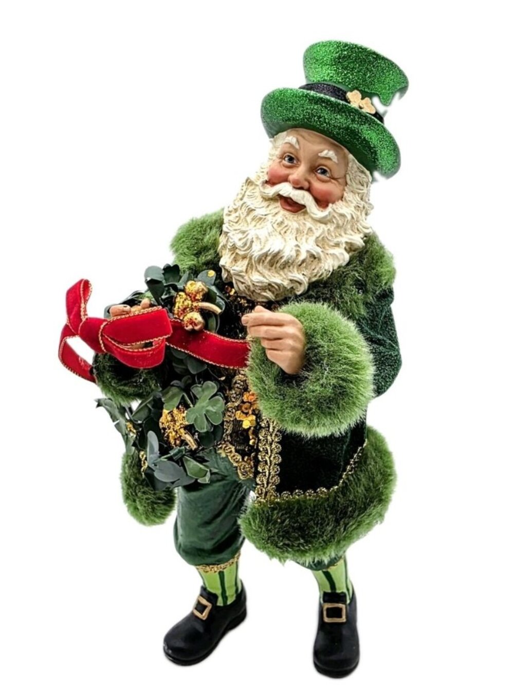 Kurt Adler KSA Irish Santa Fabriche Musical Figure Plays Christmas In Killarney
